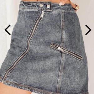 NWT 12th Tribe One More Night Denim Zipper Skirt